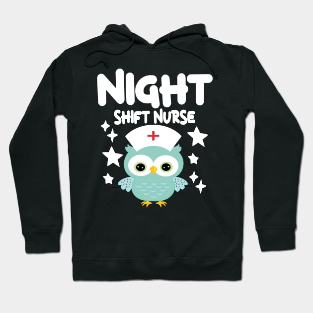 night shift nurse  funny nurse Hoodie by Darwish